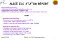 ALICE ZDC STATUS REPORT PowerPoint PPT Presentation
