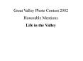 Great Valley Photo Contest 2002 PowerPoint PPT Presentation