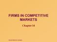 FIRMS IN COMPETITIVE MARKETS PowerPoint PPT Presentation