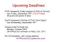 Upcoming Deadlines PowerPoint PPT Presentation