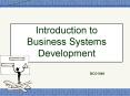 Introduction to Business Systems Development PowerPoint PPT Presentation