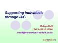 Supporting individuals through IAG PowerPoint PPT Presentation