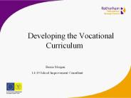 Developing the Vocational Curriculum