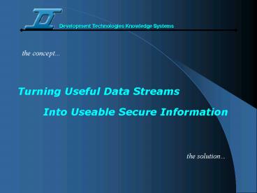 Development Technologies Knowledge Systems