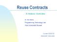Reuse Contracts PowerPoint PPT Presentation