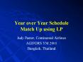 Year over Year Schedule Match Up using LP PowerPoint PPT Presentation