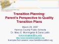 Transition Planning: Parent PowerPoint PPT Presentation