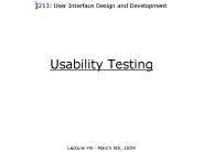 Usability Testing