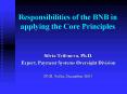 Responsibilities of the BNB in applying the Core Principles PowerPoint PPT Presentation