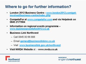 Where to go for further information