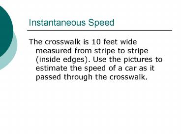 Instantaneous Speed