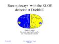 Rare ? decays with the KLOE detector at DA?NE PowerPoint PPT Presentation