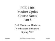 ECE-1466 Modern Optics Course Notes Part 8