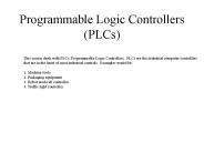 Programmable Logic Controllers (PLCs)