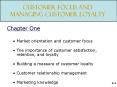 Customer Focus and Managing Customer Loyalty PowerPoint PPT Presentation