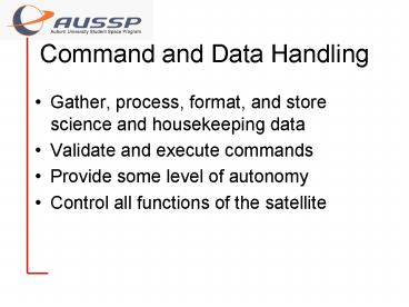 Command and Data Handling