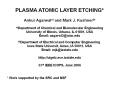PLASMA ATOMIC LAYER ETCHING* PowerPoint PPT Presentation