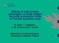 Effects of milk protein genotypes on body weight and milk production traits in Finnish Ayrshire cows PowerPoint PPT Presentation