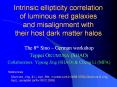 Intrinsic ellipticity correlation   of luminous red galaxies    and misalignment with     their host dark matter halos PowerPoint PPT Presentation