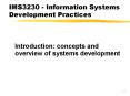 Introduction: concepts and overview of systems development PowerPoint PPT Presentation