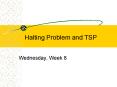 Halting Problem and TSP PowerPoint PPT Presentation