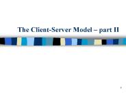 The Client-Server Model 