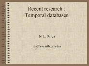 Recent research : Temporal databases