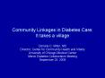 Community Linkages in Diabetes Care:  It takes a village PowerPoint PPT Presentation