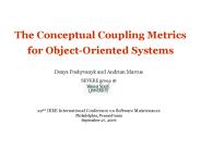 The Conceptual Coupling Metrics for Object-Oriented Systems