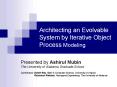Architecting an Evolvable System by Iterative Object Process Modeling PowerPoint PPT Presentation