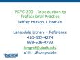 PSYC 200: Introduction to Professional Practice PowerPoint PPT Presentation