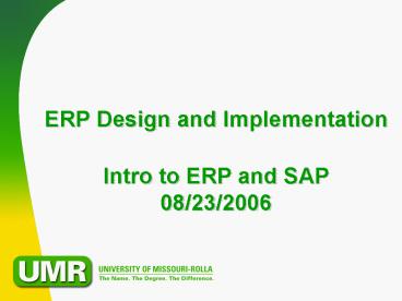 ERP Design and Implementation