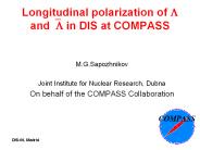 Longitudinal polarization of ? and?? in DIS at COMPASS