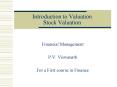 Introduction to Valuation Stock Valuation PowerPoint PPT Presentation