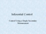 Inferential Control