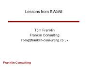 Lessons from SWaNI