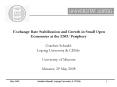 Exchange Rate Stabilization and Growth in Small Open Economies at the EMU Periphery Gunther Schnabl PowerPoint PPT Presentation