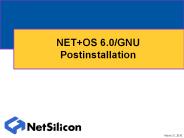NET OS 6.0/GNU Postinstallation