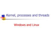 Kernel, processes and threads