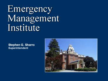 Emergency Management Institute