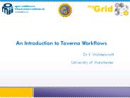 An Introduction to Taverna Workflows
