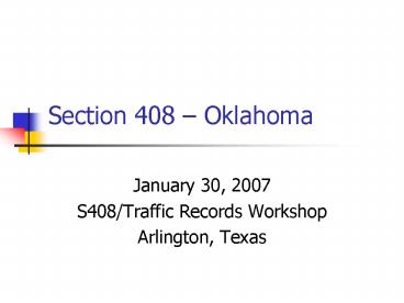 Section 408 Oklahoma