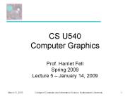 CS U540 Computer Graphics
