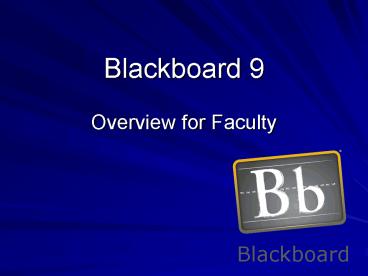 Blackboard 9