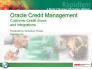 Oracle Credit Management