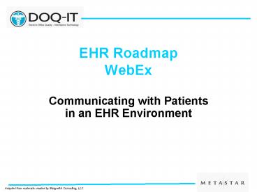 Communicating with Patients in an EHR Environment