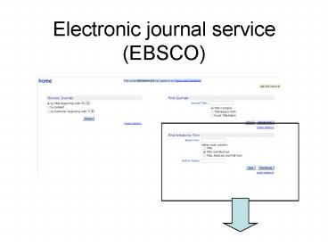 Electronic journal service EBSCO