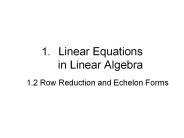 Linear Equations in Linear Algebra