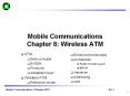 Mobile Communications Chapter 8: Wireless ATM PowerPoint PPT Presentation