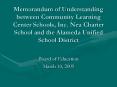 Memorandum of Understanding between Community Learning Center Schools, Inc. Nea Charter School and the Alameda Unified School District PowerPoint PPT Presentation
